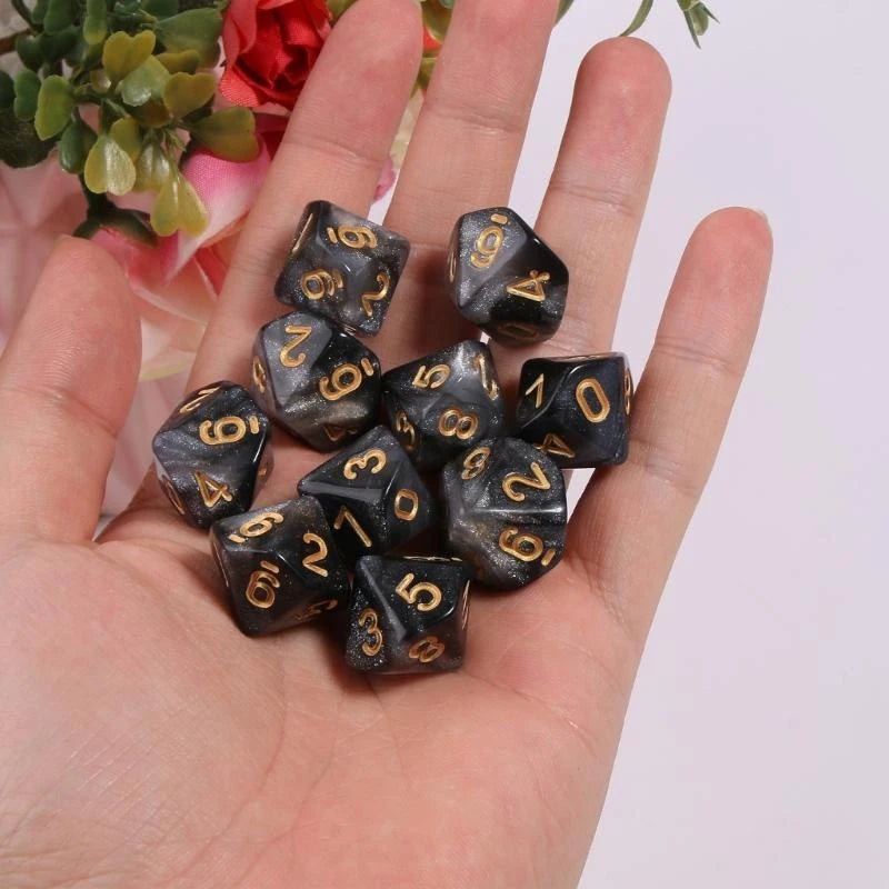 10pcs 10 Sided D10 Polyhedral for Table Games for Pub Club Games Supplies Table Games