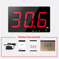 Digital Decibel Meter - Wall-Mounted Noise Level Tester (30-130dB) with Alarm & Large Red LCD Display for Home, Factory