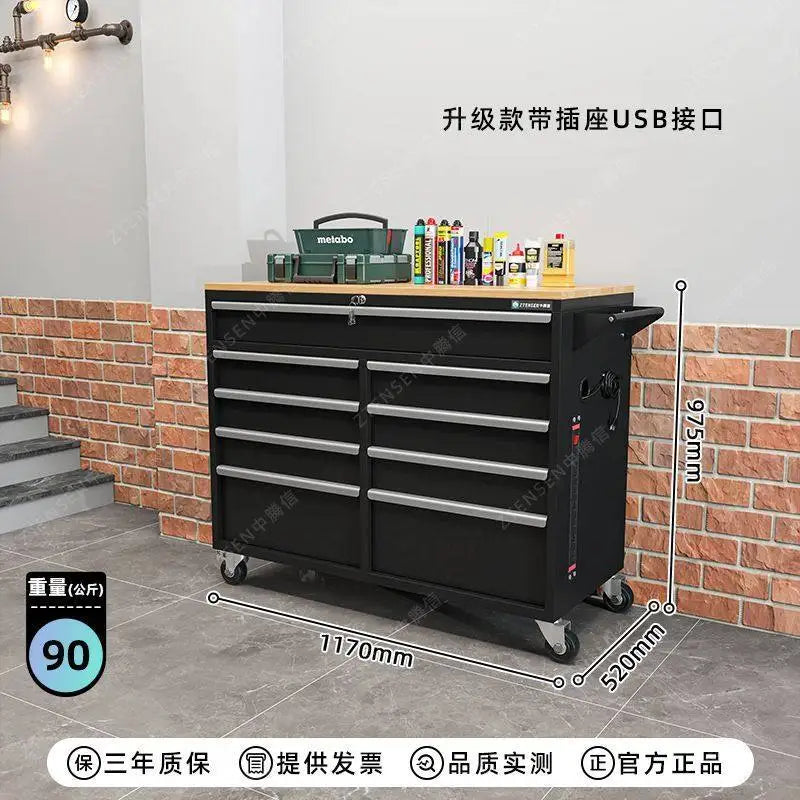 Creative Mobile Tool Cart Workshop Multi-function Storage Cabinet Workbench Heavy Tool Packaging Gereedschapskist XY40GJG