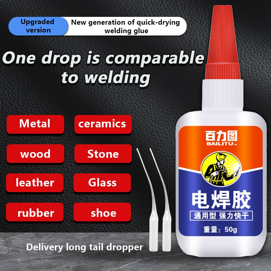 1pc Super Glue Instant Quick Dry Cyanoacrylate Strong Adhesive for Leather Rubber Metal Office Supplies Fast Bonding Glue