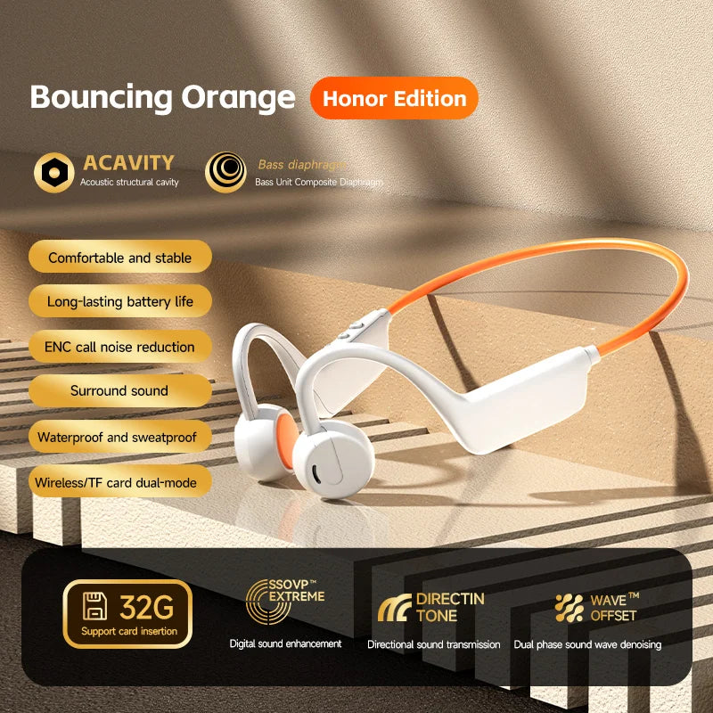 Bone Conduction Headset Wireless Swimming Headphone IPX8 Bluetooth 5.4 With Microphone Waterproof Exercise Fitness 2026