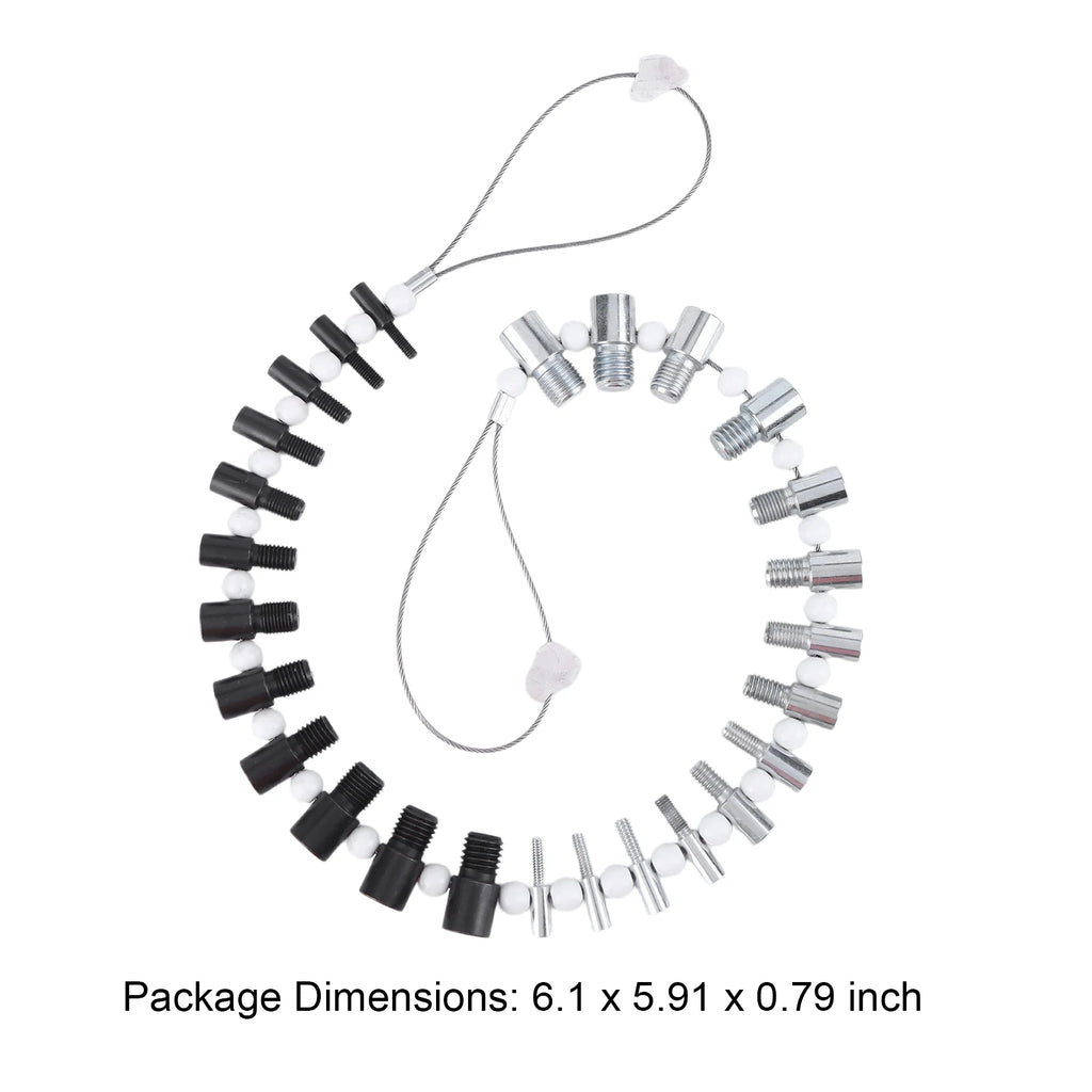 Nut & Bolt Thread Checker Universal Fit 26 Male/Female Thread Gauges High Speed Steel for Men Home Accurate Measurements