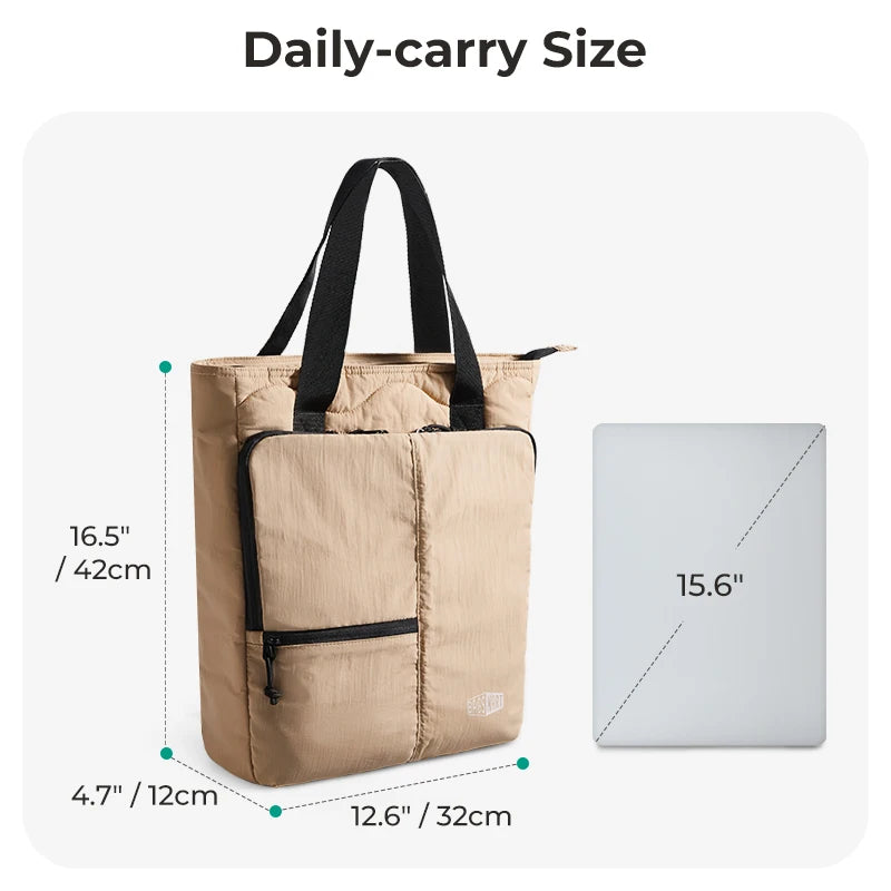 BAGSMART Women's Tote Bag 15.6 inch Laptop Backpack Large Capacity College Bag Function Commuting Women's Handbag