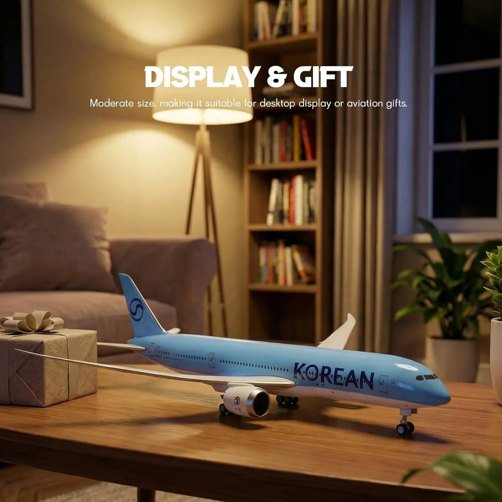 30cm B787 Korean Air Airplane Model Resin Replica Miniature Plane Model Child Toy Plane Boys Gift Adults Fun