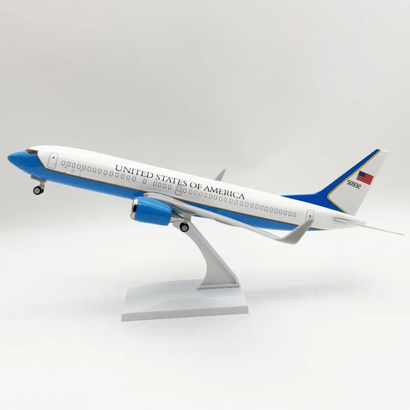 30cm Model Airplanes Toy 1/250 Scale B737 Air Force One Plane Models Resin Diecast Aircraft Collection Hobby With Landing Gear
