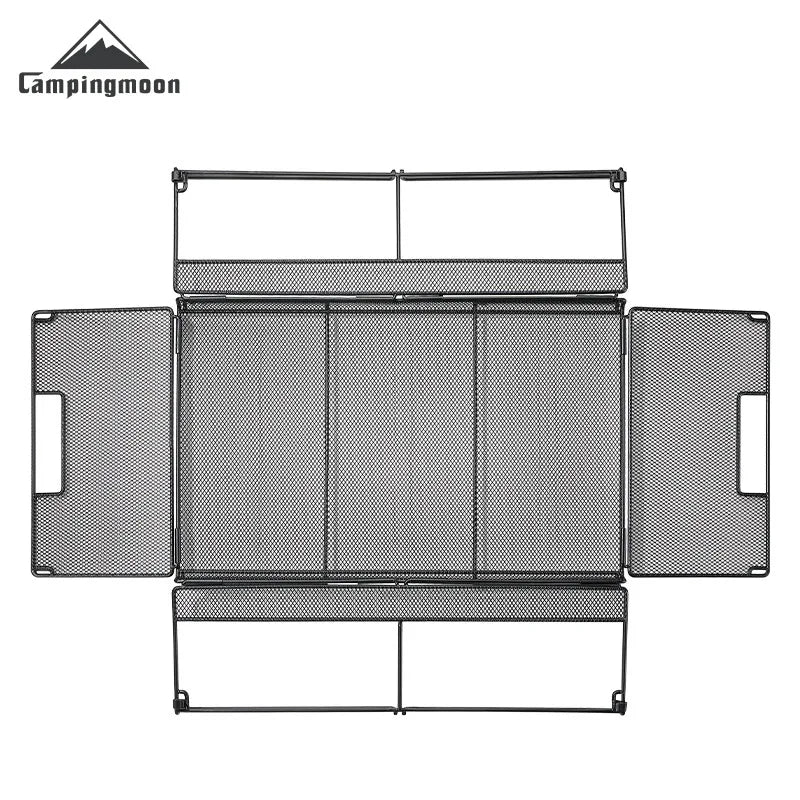 CAMPINGMOON CK-51BK two unit half bar net cage camping home folding storage box multifunctional shelf