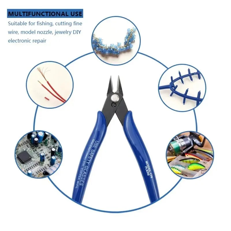 1PCS/5PCS Diagonal Pliers Carbon Steel Pliers Electrical Wire Cable Cutters  Wire Snips for Electronics Soft Copper Jewelry