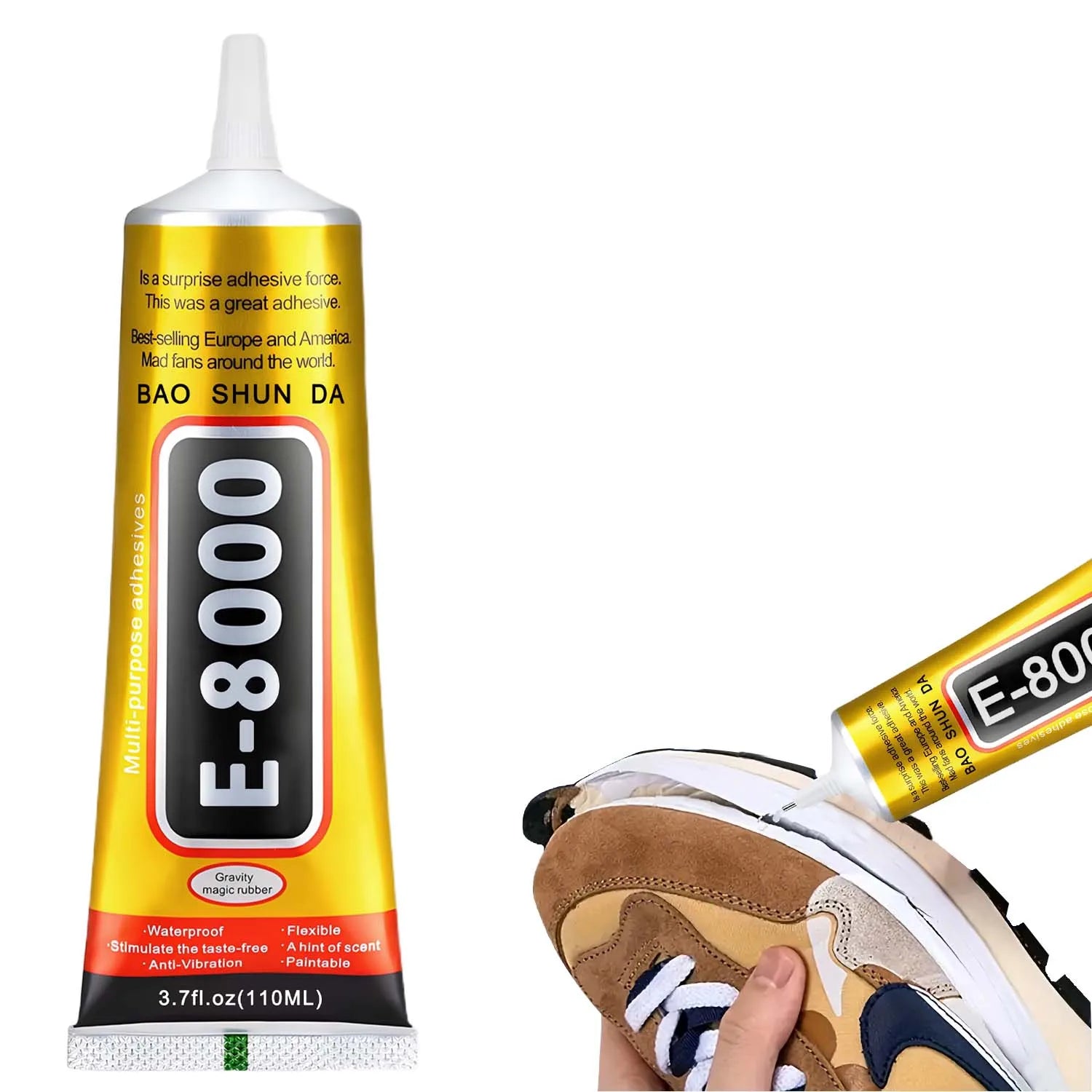 E-8000 Super Strong Shoe Glues Repairing Adhesive Universal Waterproof Shoe Sealers for Sneakers Boot Leather Fast Repair Glue .