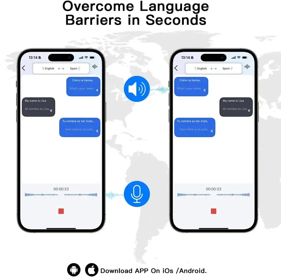 UYUXIO Real Time Translation Wireless Earbuds with 144 Language OWS LCD Touch Screen Earphone AI Language Headphone for Business