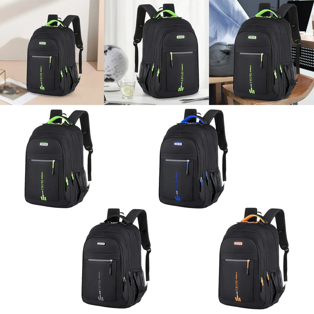 Laptop Backpack Nylon Lightweight Multifunctional Waterproof Rucksack for Overnight Travel Outdoor Sports Weekender Hiking