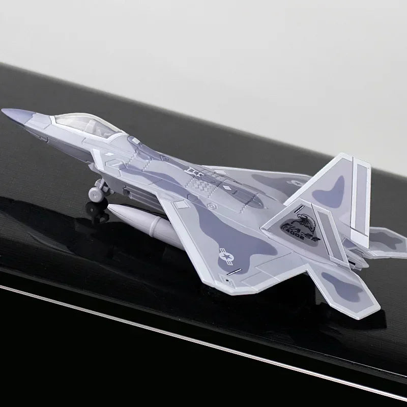 F22 Raptor Fighter Jet Alloy Fighter Aircraft Serie Soundlight Echo Military Metal Model Scenic Area Exhibition Gift