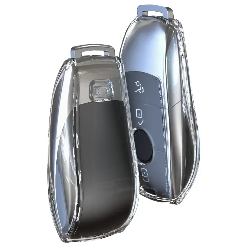 TPU Transparent Car Key Case Cover for Mercedes Benz E C S GLC Class E200 E400 E63 W213 S550 S560 C260 A200 Key Shell Protector