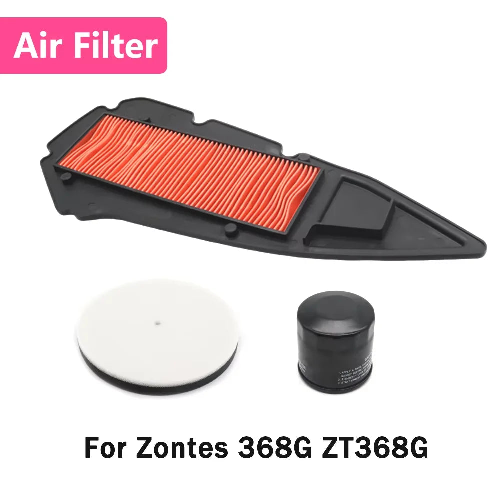 For Zontes 368G ZT368G ZT 368 G Motocycle Air Filter Cleaner Drive Element Oil Filter Intake Cleaner