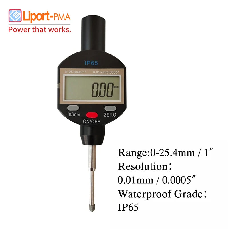Range 0-12.7mm 0-25.4mm 0-50.8mm High Precision Digital Dial Indicators Digital Micron Indicator Gauge Micrometer Gauge Tool