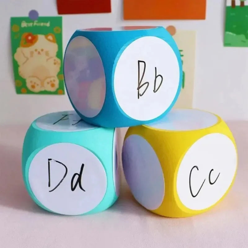 New DIY Blank Dice Erasable Foam Blank Game Cubes Dry Erase Block Writable Playing Dice Kids Educational Toy Classroom Teaching