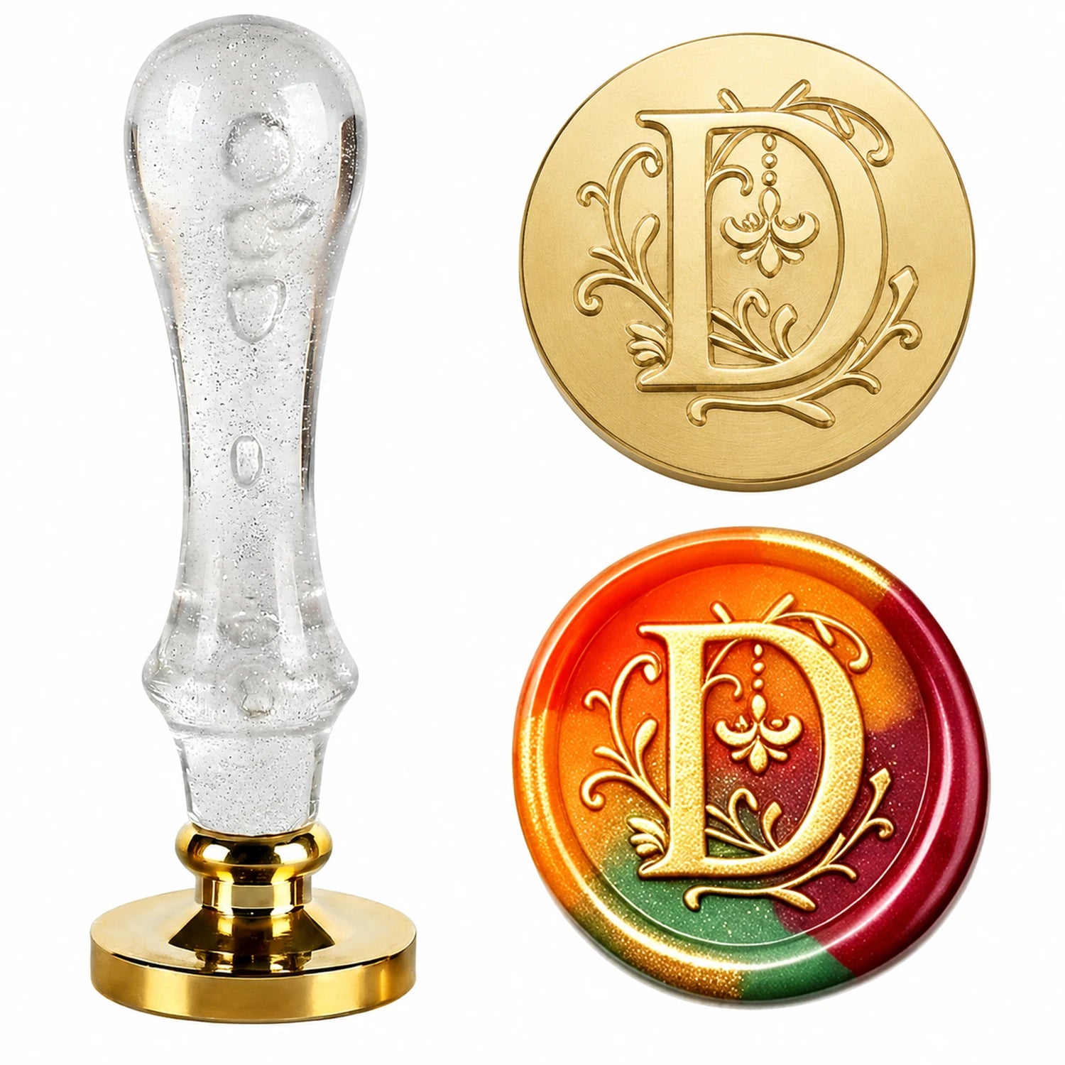 26 Letter Wax Seal Stamp,25mm Brass Head with White Bubble Handle Wax Stamp for Wedding Invitations,Birthday Cards,Envelopes