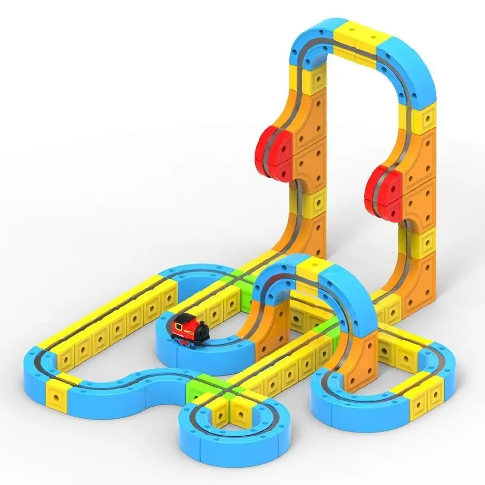 Fun Plastic Magnetic Tracks Train Smooth Steady Driving Intelligent Toy Railway Track Toys Small Train Kids Toy