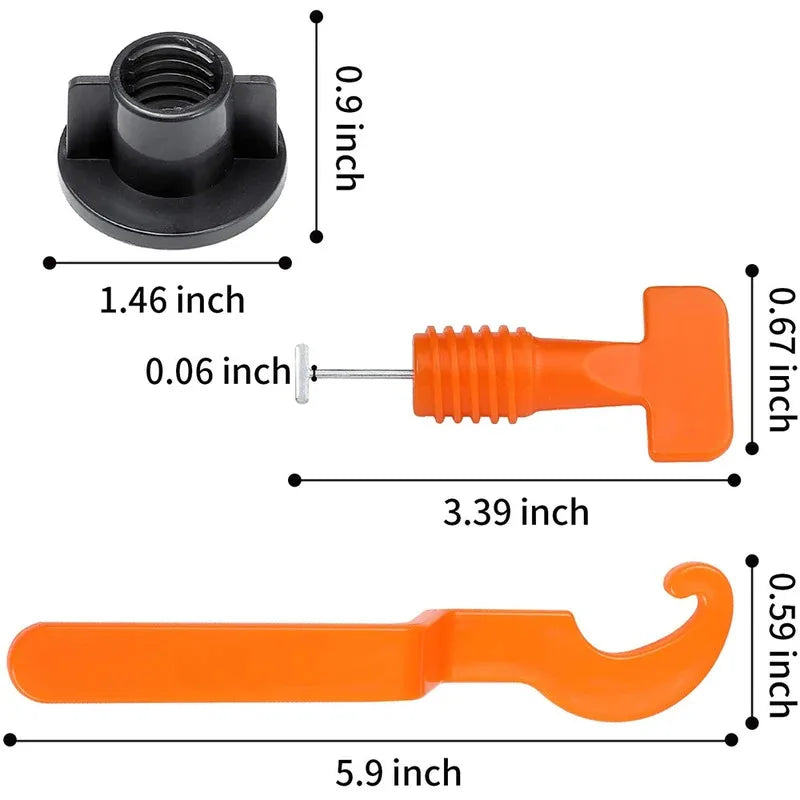 25pcs（300+25+1pcs） Tile Leveling System Tile Leveling Wedges Leveler Alignment Spacers Locator Floor Wall Clamp