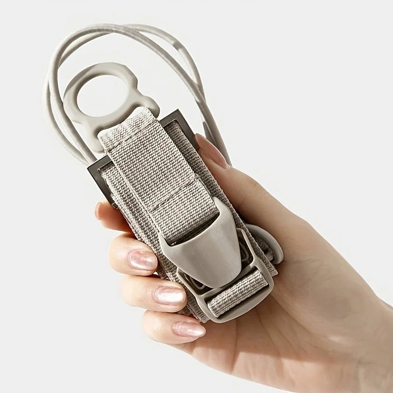 Adjustable Luggage Straps 2-in-1 with Lock Buckle Quick Release Clip Lightweight Easy Use for Backpack Suitcase