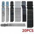 20 Pieces Jigsaw Blades Set T-Shaft HCS Assorted Jig Saw Blades for Wood Plastic and Metal Cutting for Black & Decker Metabo