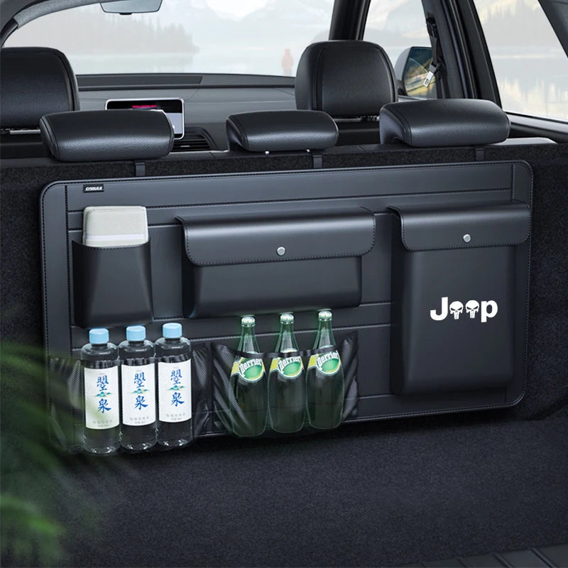 For Jeep SUV Wrangler Grand Cherokee Compass Patriot Liberty Commander Avenger Wagoneer Recon Jeepster Car Trunk Storage Bag