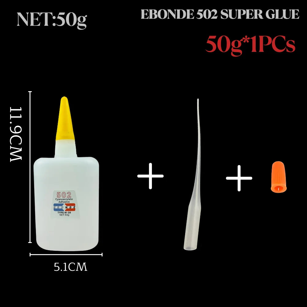 502 Super Glue Cyanoacrylate Quick Dry Adhesive for Ceramic Metal Wood Rubber Plastic Instant Strong Bond 3g 15g 35g 50g