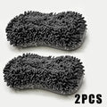 Chenille Microfiber Car Wash Sponge 8-Shape Scratch Free High Foam Super Absorbent Mesh Back Auto Detailing Cleaning Tools