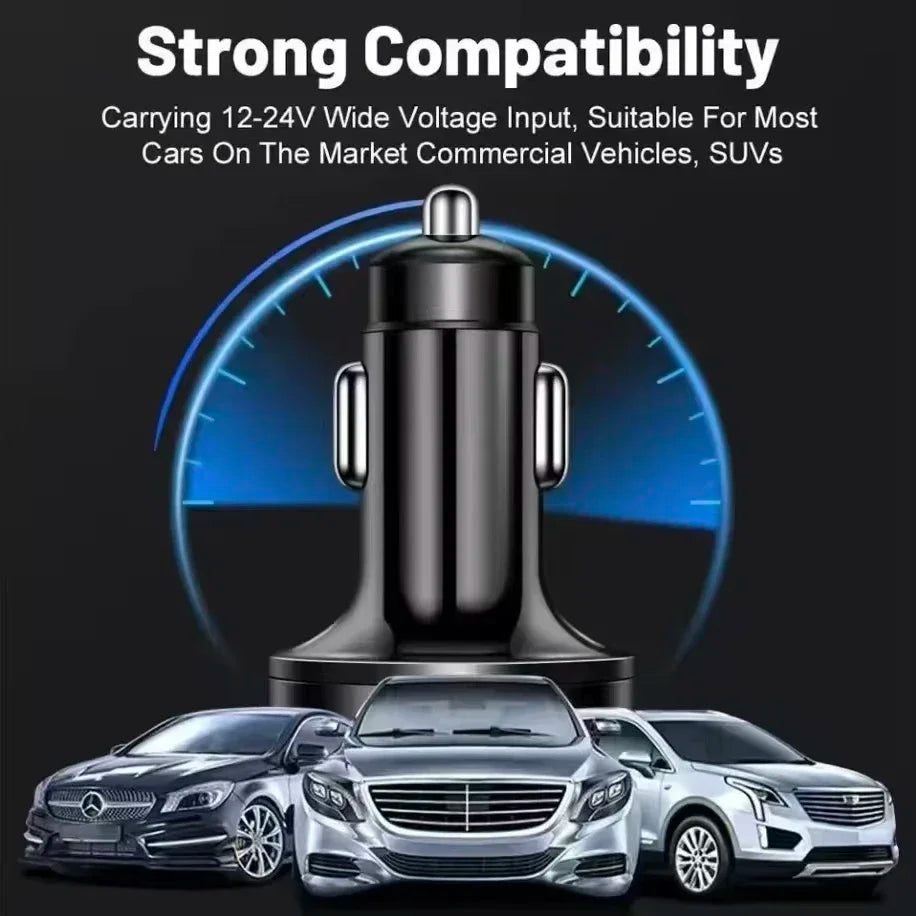 Multi Port Car Charger 6 USB Ports Super Fast Charging Car Cigarette Lighter Splitter Universal Vehicle Phone Charger Adapter