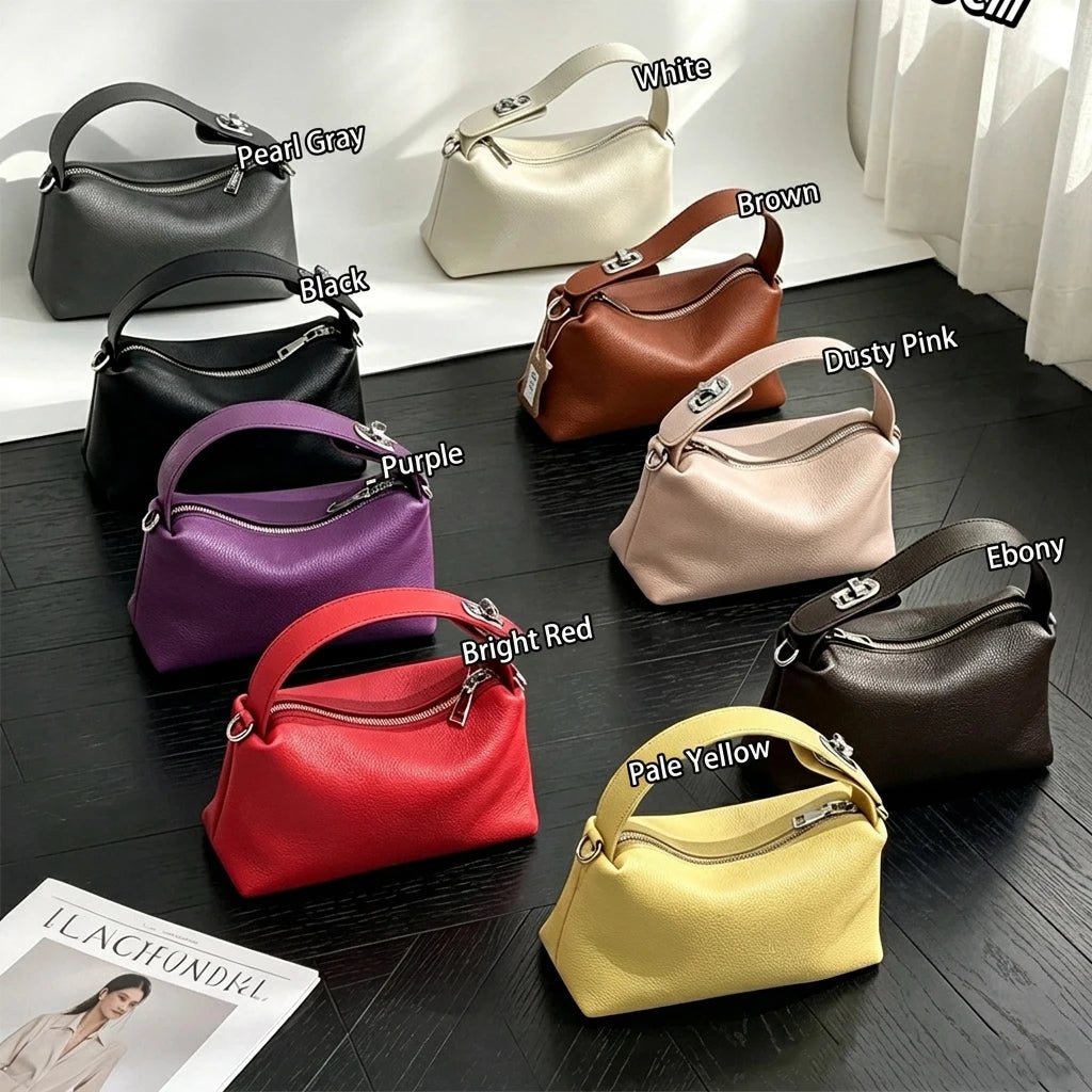 Mendy Women's Bag Female Crossbody Bag Shoulder Handbag Luxury Soft Genuine Leather Handbag Lunch Bag Quality Hand Bag Ladies