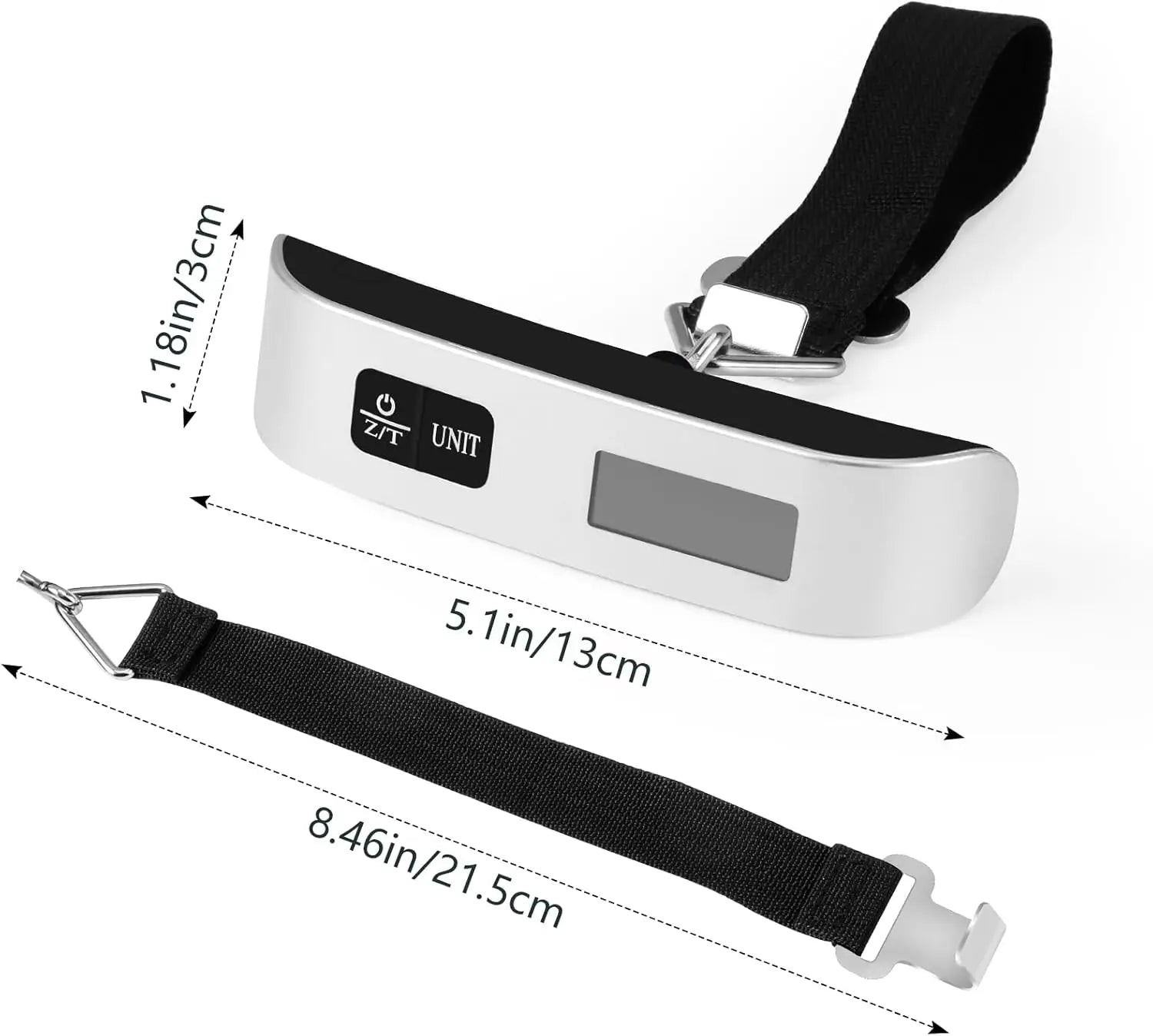 Portable Luggage Scale 110lb 50kg Digital Handheld Portable Hanging Baggage Scale for Travel Suitcase Weight Scale