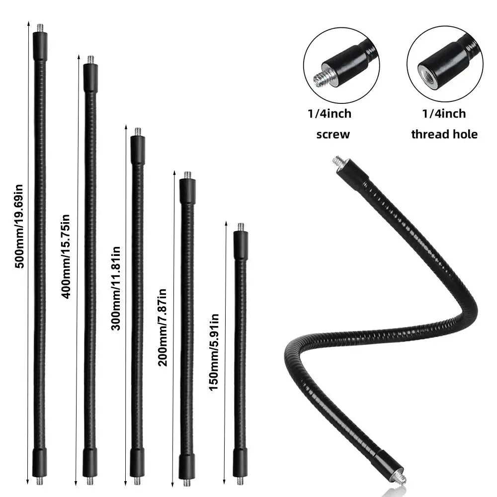 Metal Monopod Metal Tube Rod With 1/4inch Screw Flexible Tripod Extension Tube Lightweight Pole Extender Accessory SLR Cameras