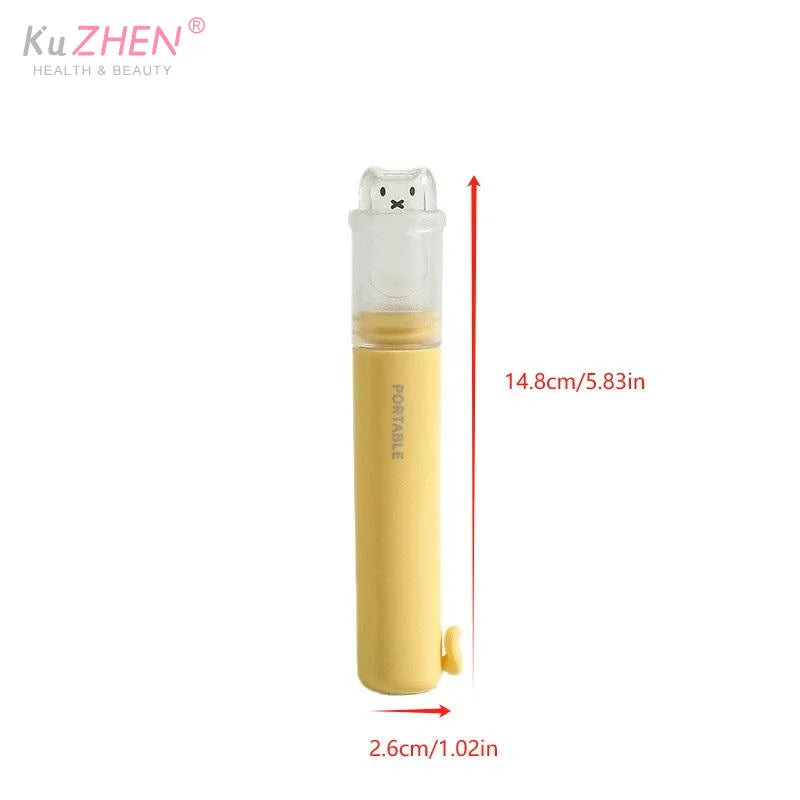 2 In1 Portable Mini Travel Toothbrush Toothpaste Set Adult Outgoing Camp Business Toothbrush Carry-on Deep Cleaning Oral Care