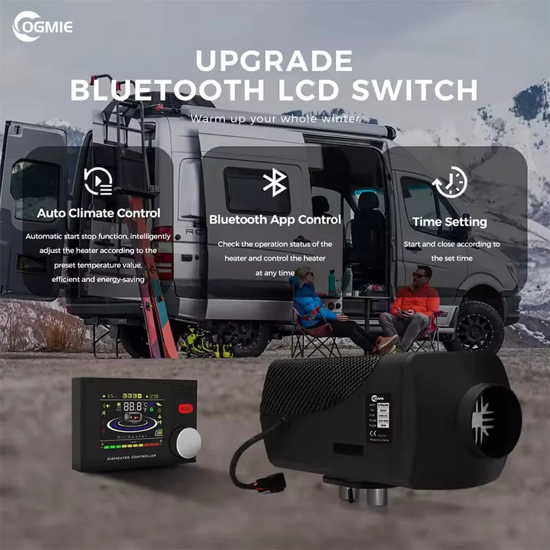 New OGMIE Webasto 2/5/8KW 12V/24V Diesel Air Heater LCD Remote Camper Van Parking Warmer Portable Car Heater Trucks Boats
