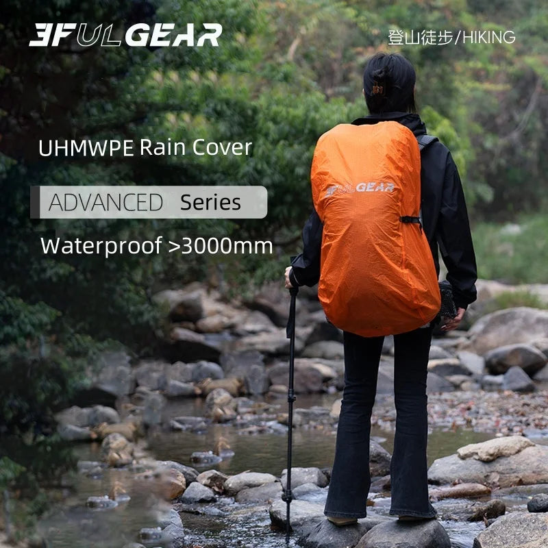 3F UL Gear UHMWPE Rain Cover For Backpack Outdoor Ultralight Hiking Waterproof Trekking Rainproof 20-85L Backpack Cover