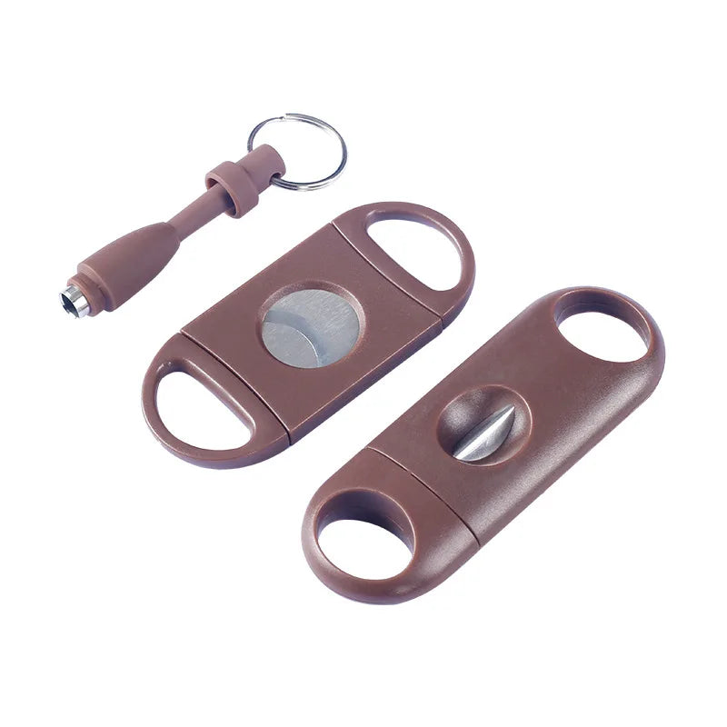 Cigar Cutter Cigar Set Pocket V-Cut Sharp Cigar Scissors Guillotine Portable Travel Cigar Cutting Round Punch Accessories