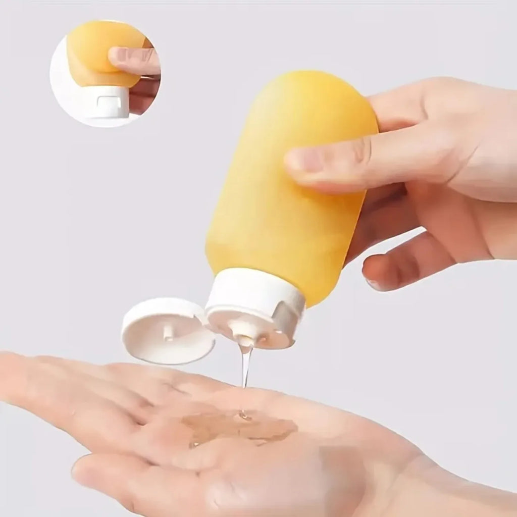 4Pcs Travel Bottles Set Refillable Bottle Cosmetic Containers 60ml Cream Lotion Shampoo Travel Dispenser Squeeze Tube Makeup