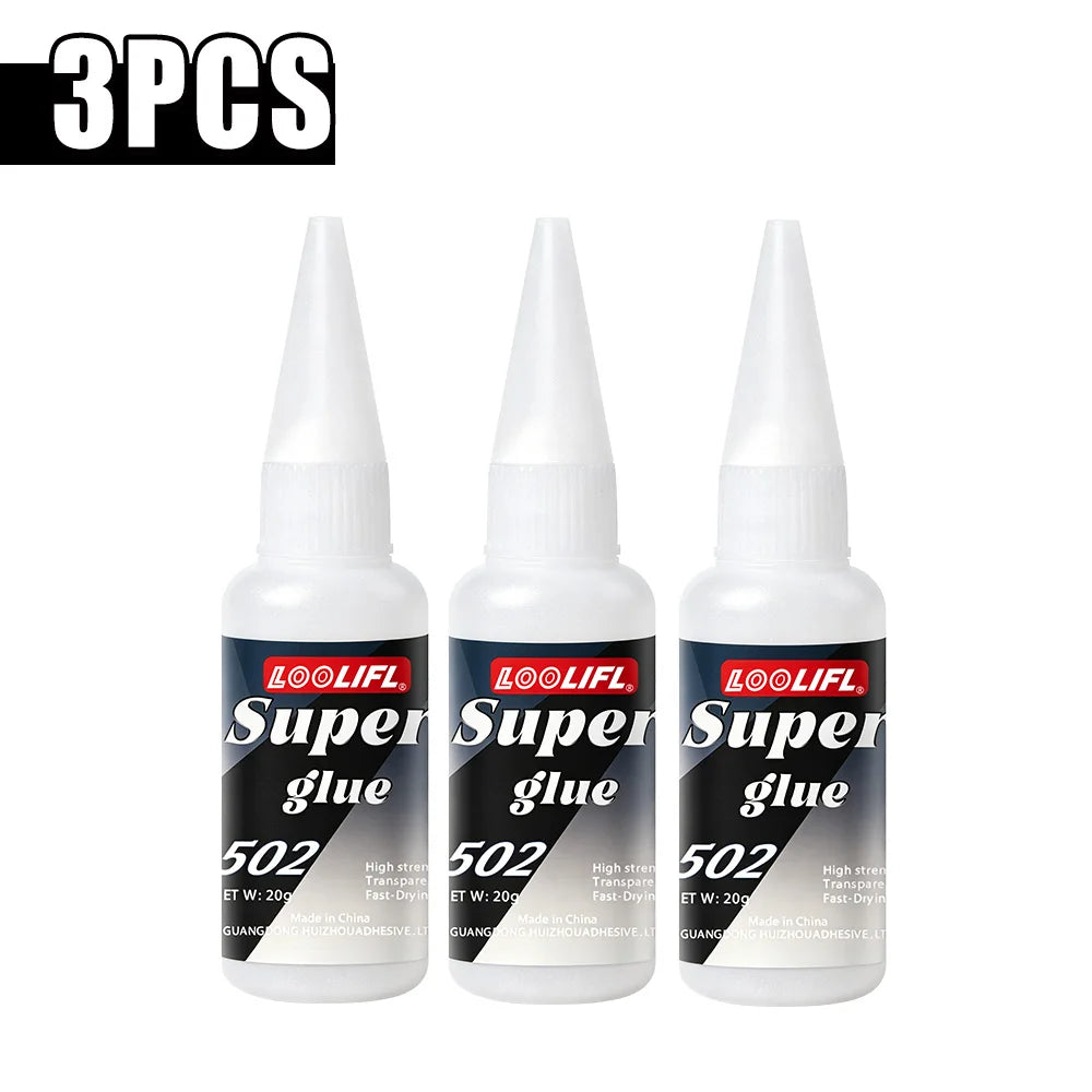 502 Glue, Dries Quickly in Seconds Without Waiting, Provides Strong and Unbreakable Bonding, Is Durable and Resistant to Pulling After Curing, It Is Transparent and Does Not Turn White, Leaving No Traces and Is Aesthetically