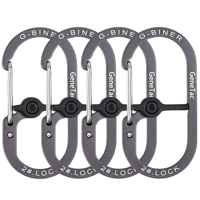 G-type Spring Outdoor Climbing Safety Keychain Aluminum Alloy Multicolor Carabiner  Backpack Buckle Camping Safety Lock