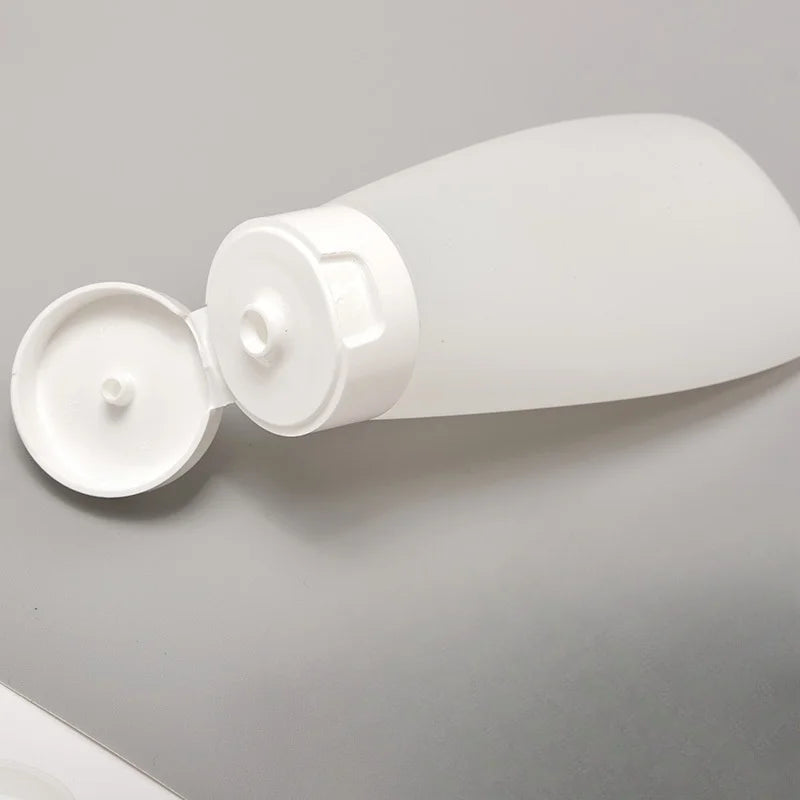 30/60ml Refillable Bottle with Suction Cups Soft Lotion Container Squeeze Tube Empty Bottle Portable Travel Shampoo Bottle
