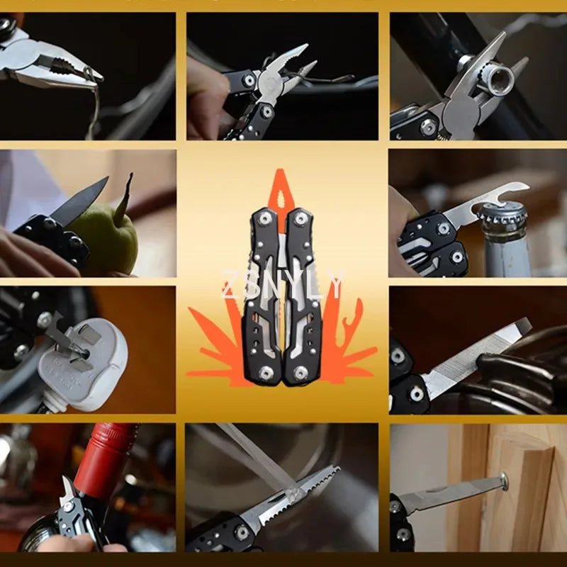 Multifunction Folding Knife Pliers Multi-tool Pocket Pliers Portable Tools Pliers Multipurpose Repair Tools Stainless Steel