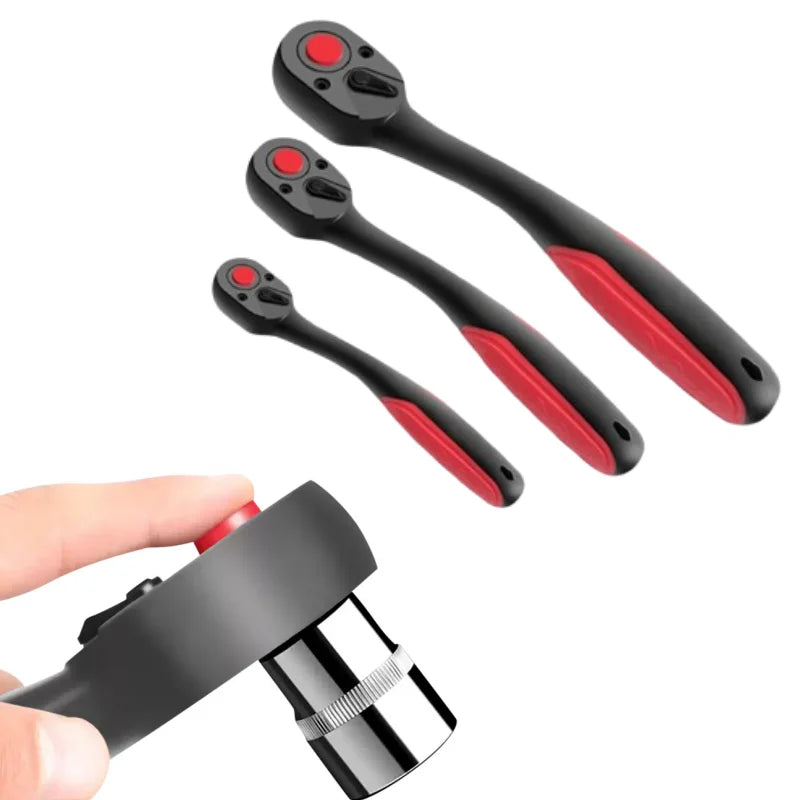 1/4 3/8 1/2 Inch High Torque Ratchet Wrench Reversible Quick Release Socket Wrench for Car Repairs Hand Tool