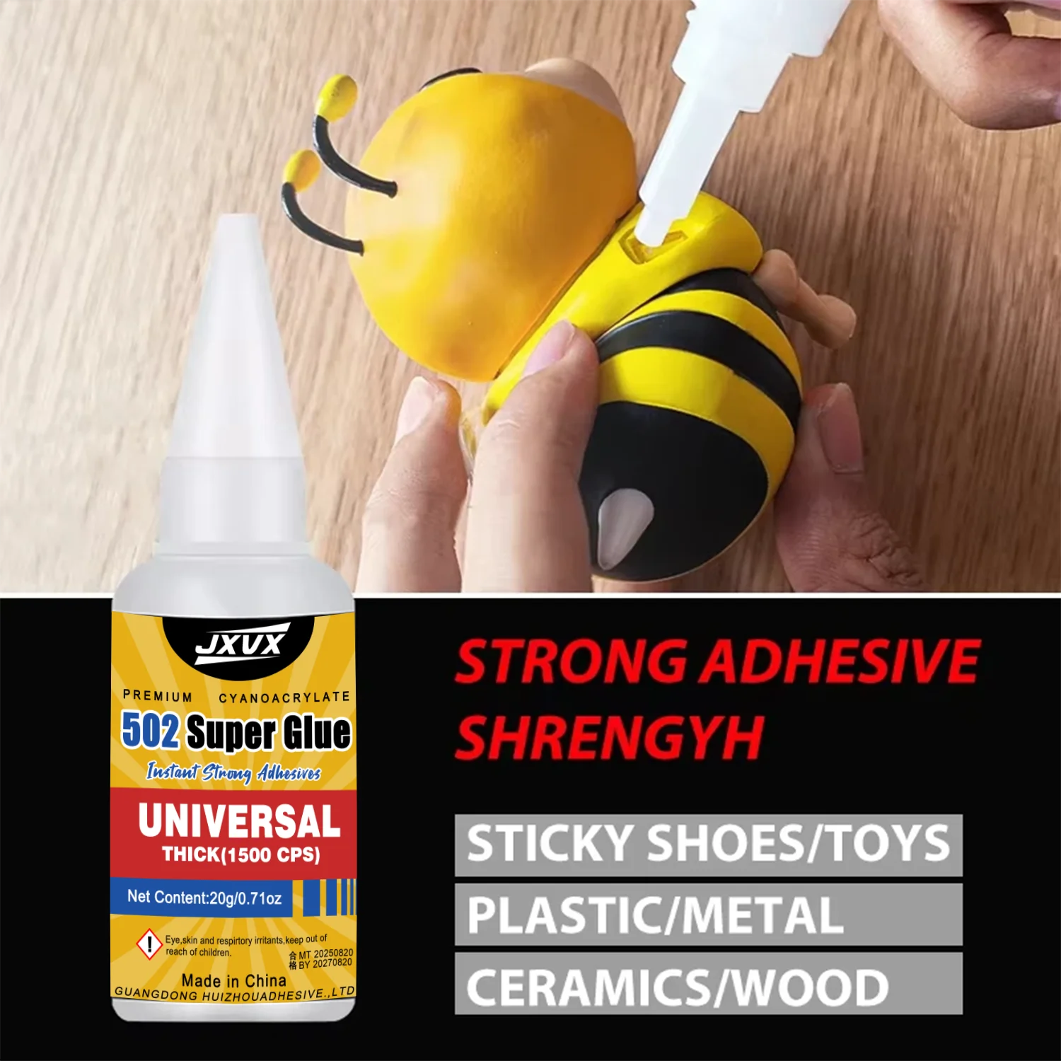 15PCs 502 Super Strong Glue Sticks All Instant Adhesive Very Strong Adhesives Seconds Cianoacrylate Epoxy Cyanoacrylate Forte Tails Tapes for Hard Plastics, Crafts, Ceramics, Wood,Frame, Leather, Metal, Strong Bonding