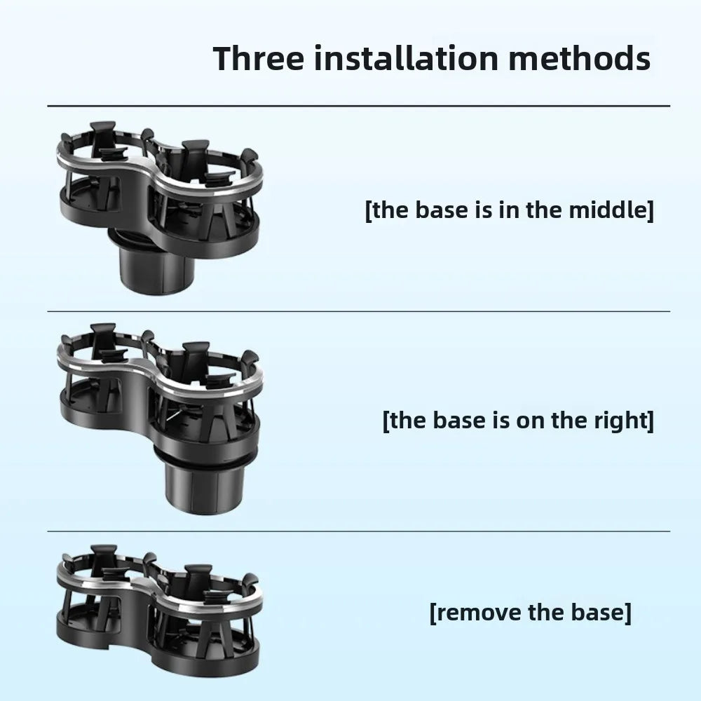 Car Water Cup Holder One Point Two Cup Holder Expander Multifunctional Cup Holder Fixed Bracket Portable Car Beverage Holder