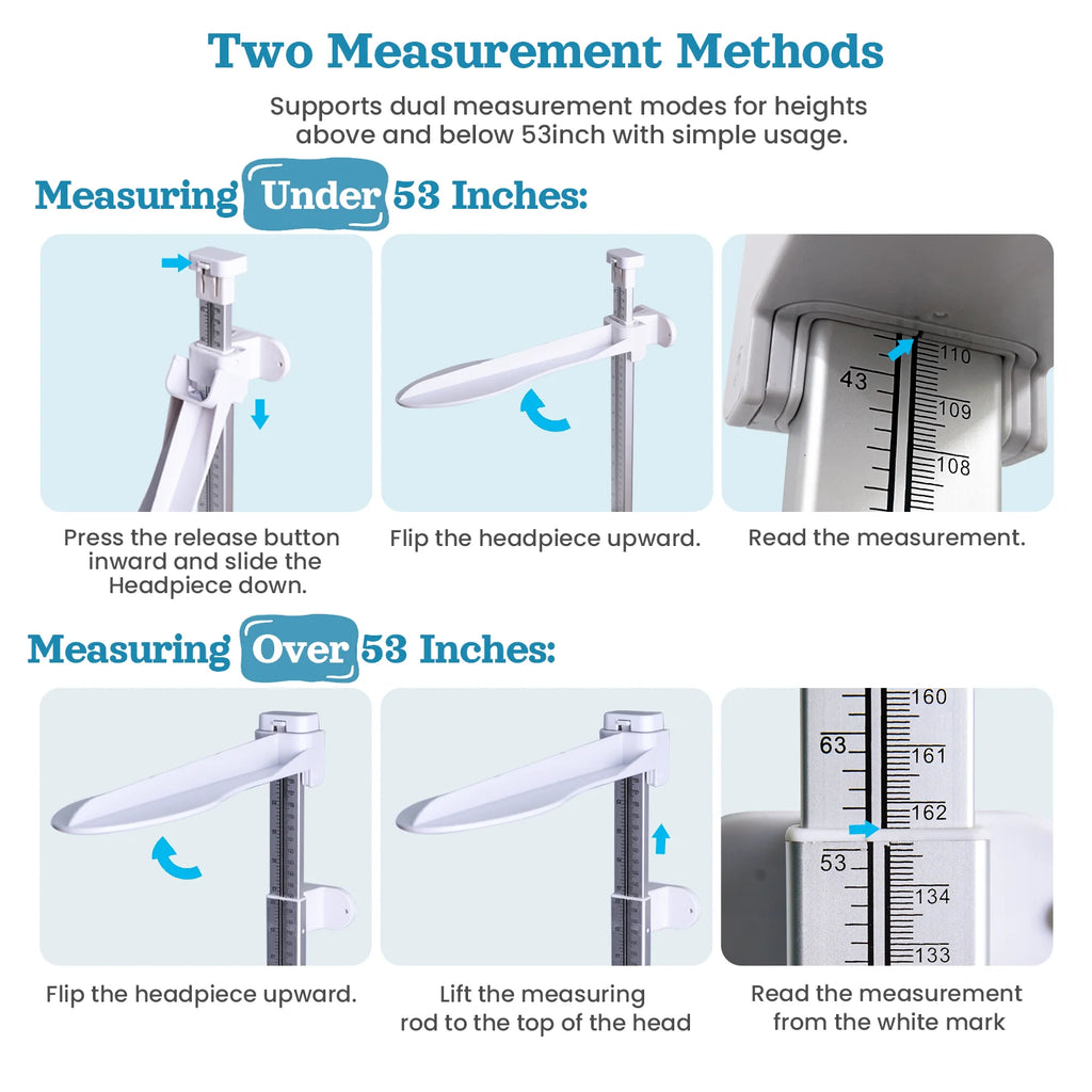 Wall Mount Height Measure Stadiometer 60-210cm High Accuracy  Height Ruler for Kids Adults Medical Clinic Home Use