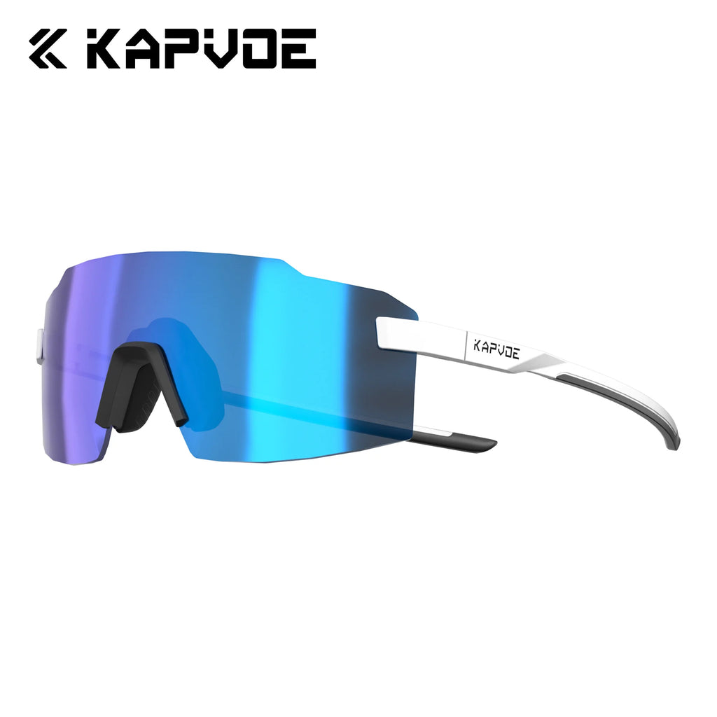 Kapvoe Light-Weight Runnning Sunglasses Cycling Glasses for Men Wide Vision Adjustable Nose Pad Women UV400 Hiking Eyewear