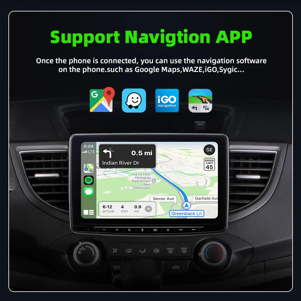 Wireless CarPlay Adapter for Apple Car Play, Small Mini Edition, Converts Factory Wired to Wireless CarPlay, Plug & Play
