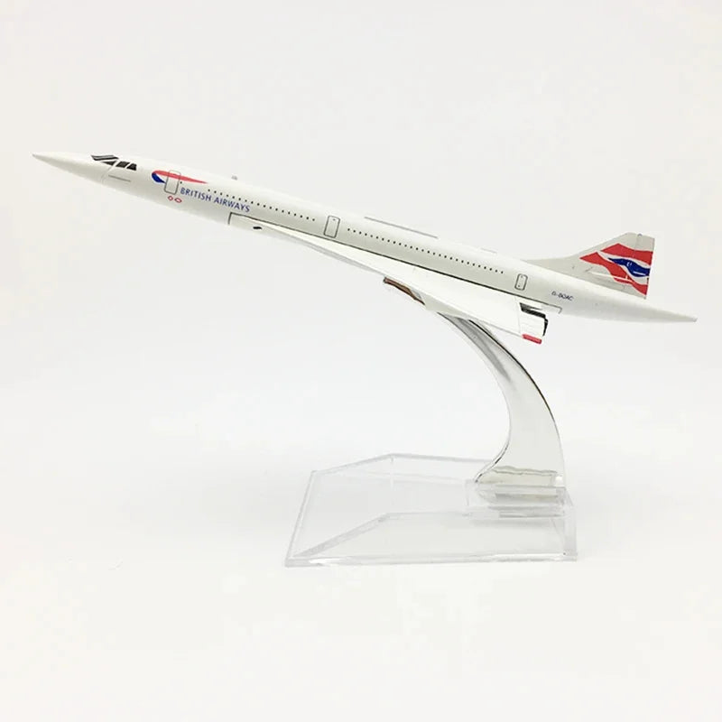 16/20cm Plane Model Concorde Air France/British/Singapore/American Diecast Alloy Airplane Airlines with Stand Children Toys Gift