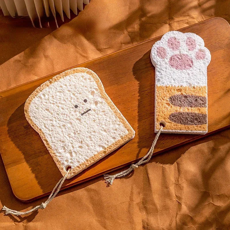 Wood pulp cotton wiping cloth in the shape of toast bread, used for car interior cleaning, kitchen dishwashing, towel cleaning,