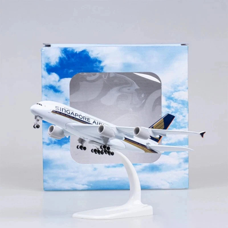 20CM Metal Alloy Aircraft Model A380 Singapore Airlines Airplane Diecast Children Toys Plane Model Toy Child Boys