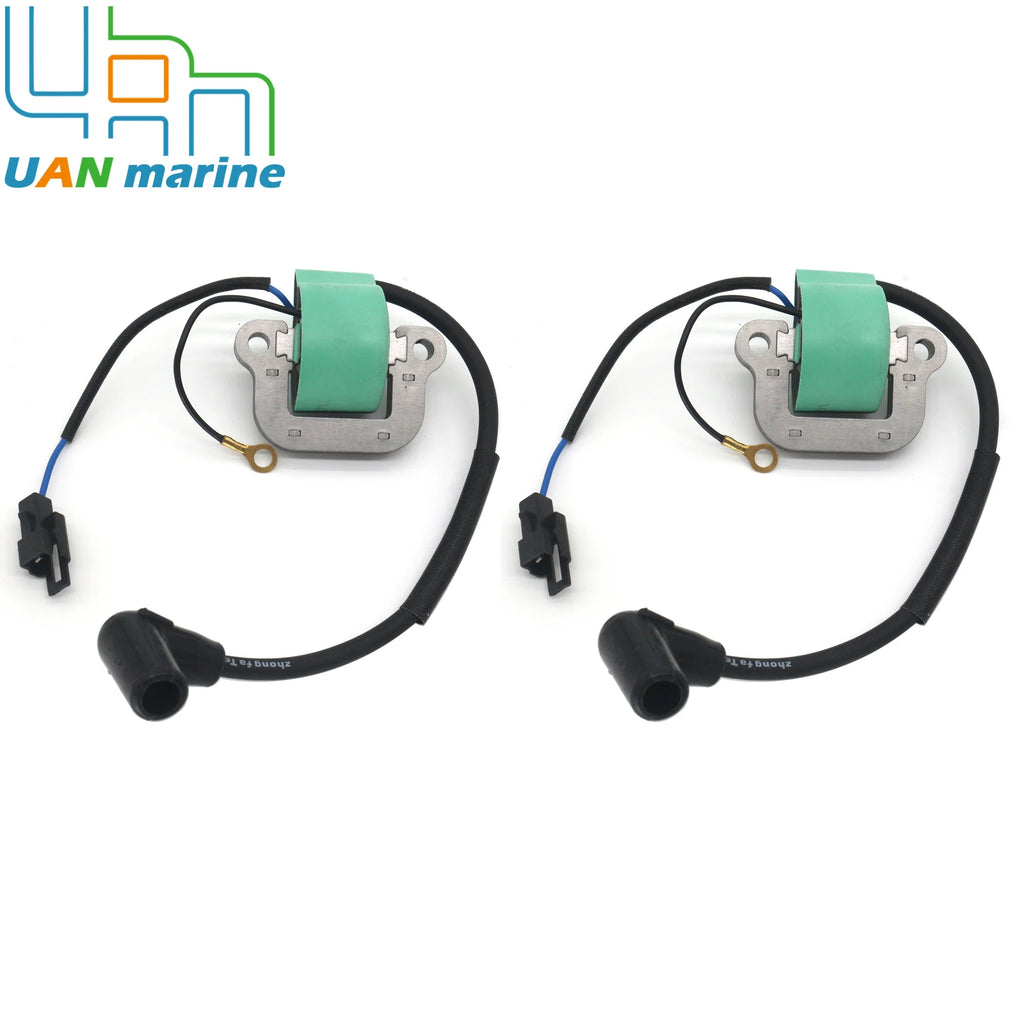 2PCS Ignition Coil Assembly For OMC Johnson Evinrude Outboards Engines Coil 502880 581407 0581407 18-5196